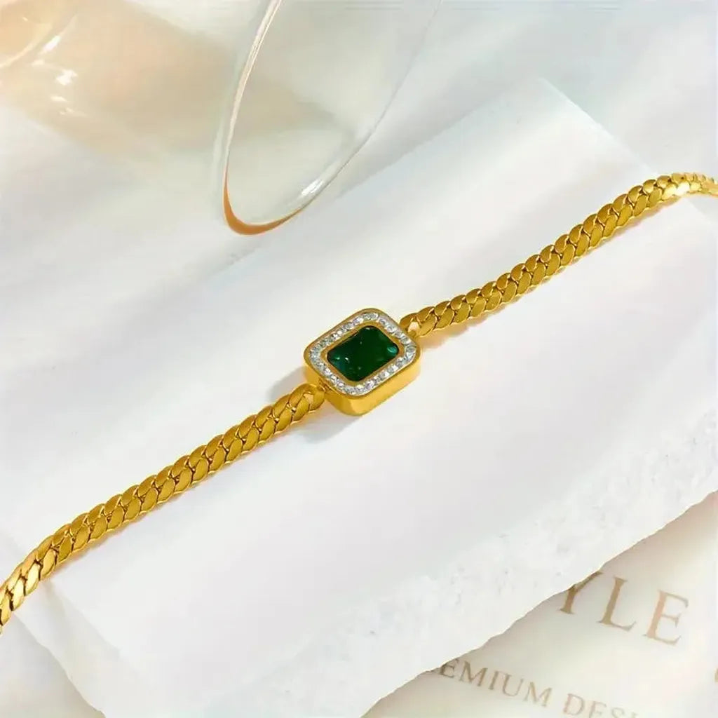 Armband Joanna Grün mit Smaragd