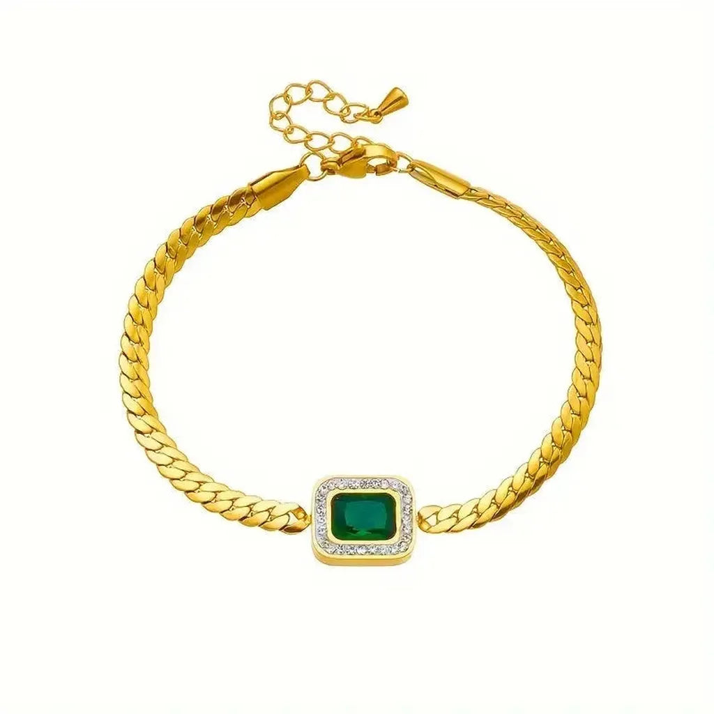 Armband Joanna Grün mit Smaragd