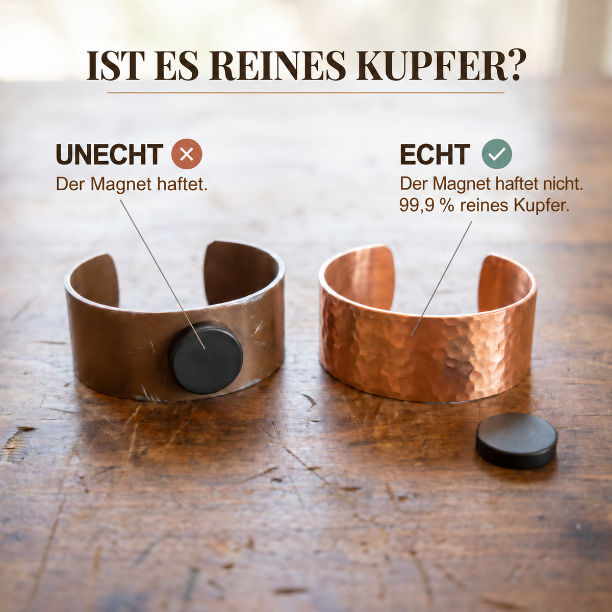 Kupferarmband Amboss