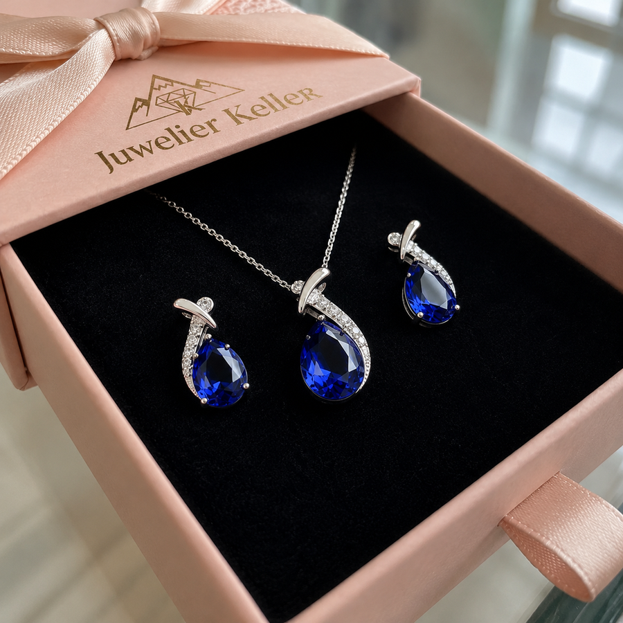 Klassisches Schmuckset Meerjungfrau-Eleganz | Weissgold