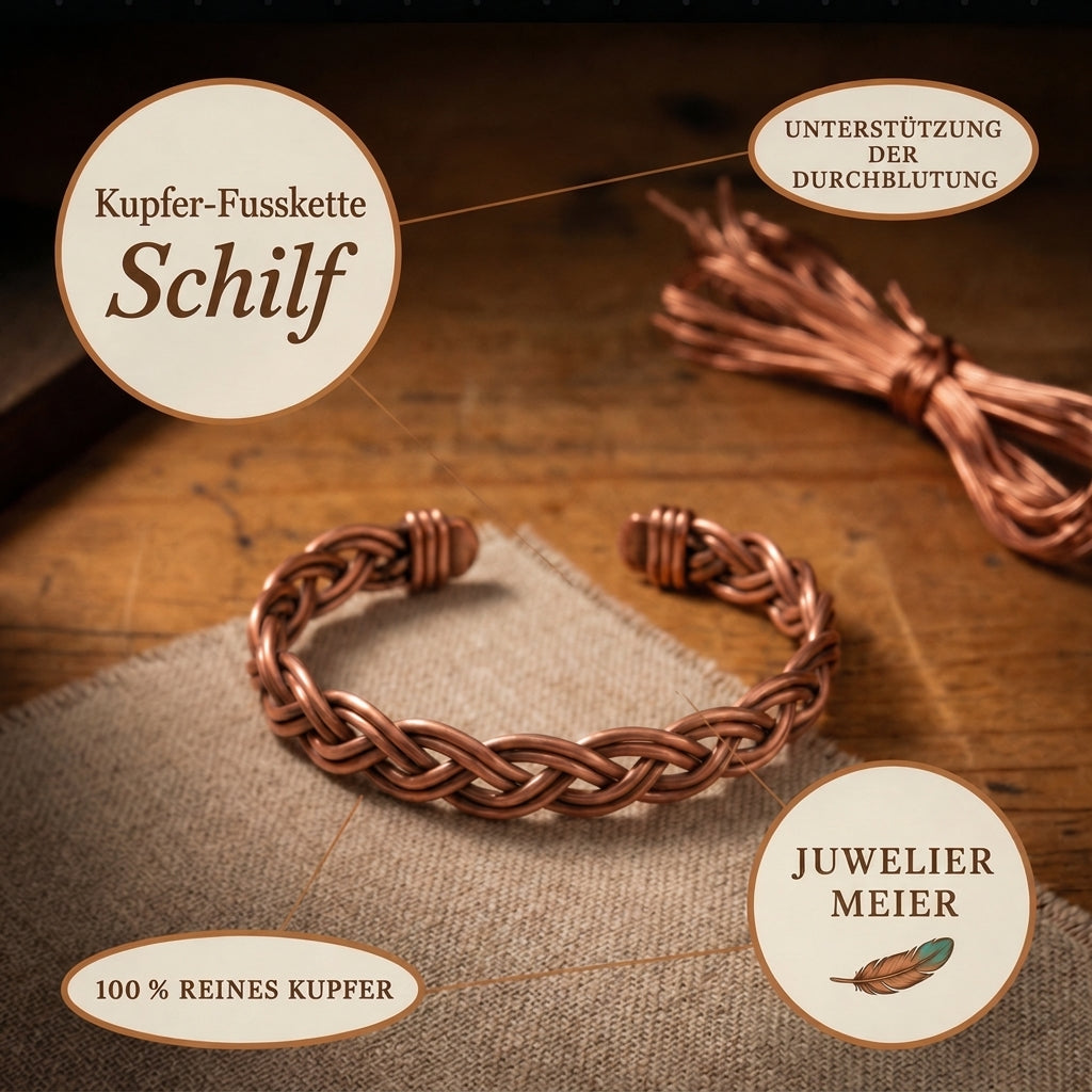Kupfer-Fusskette Schilf