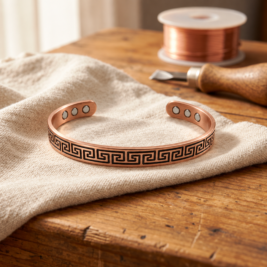 Kupferarmband Mäander