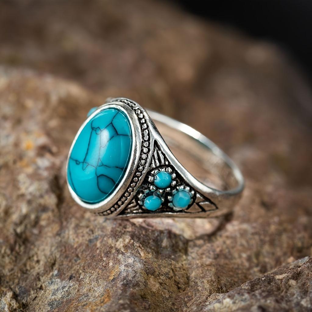 Nomade Blausteinring | Weissgold
