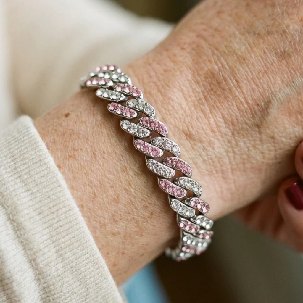 Panzerkettenarmband Arktisches Rosé
