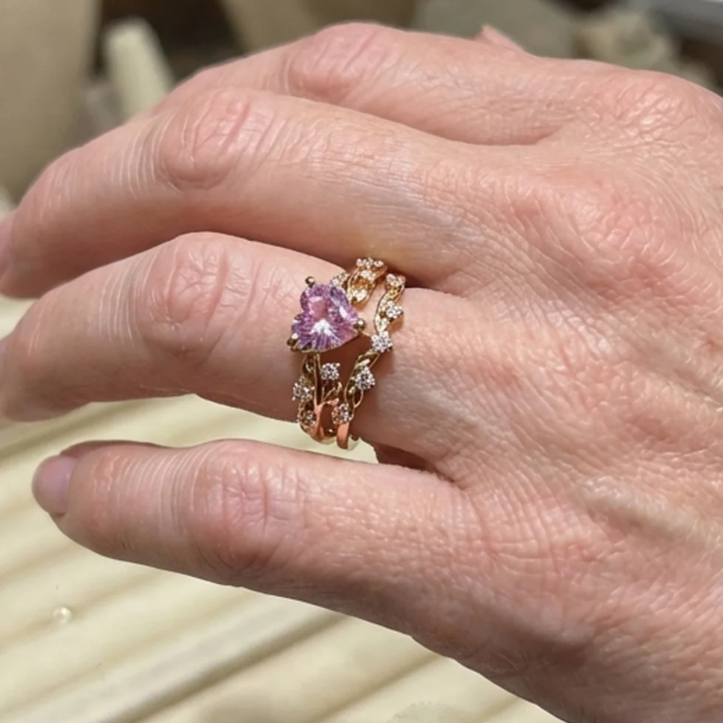 Petalherz-Ringset | Gold