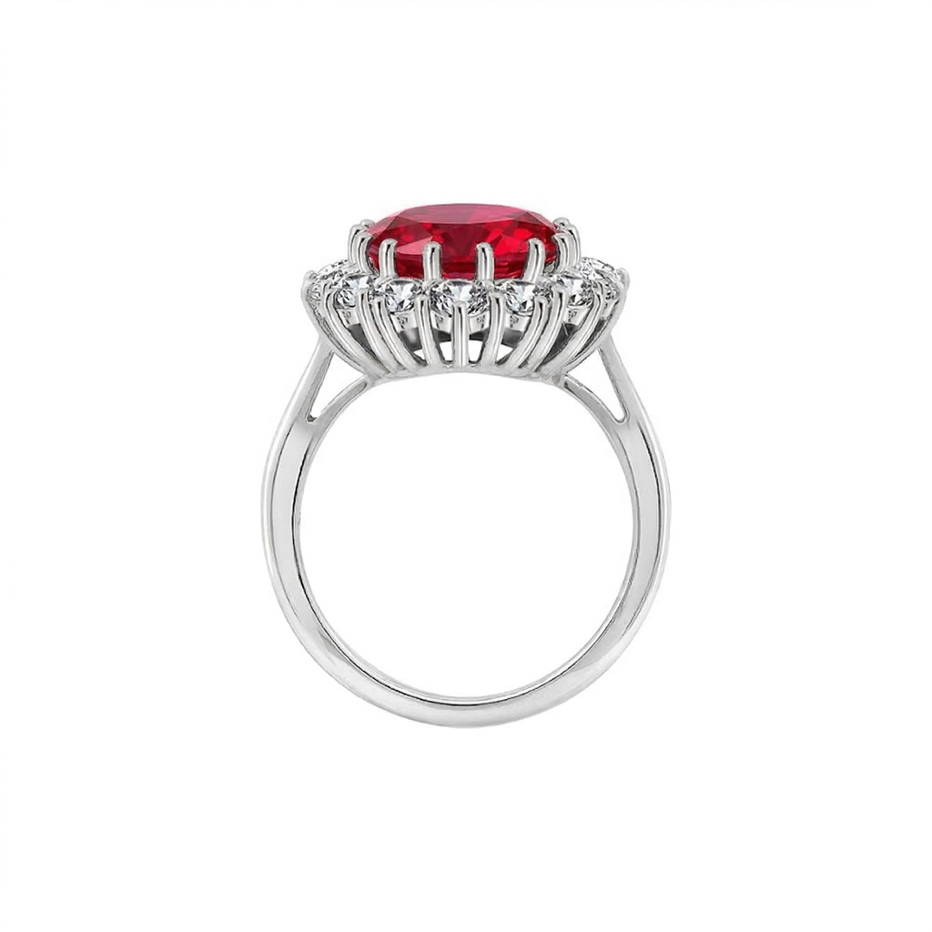 Rubinring Scharlachkrone | Weissgold