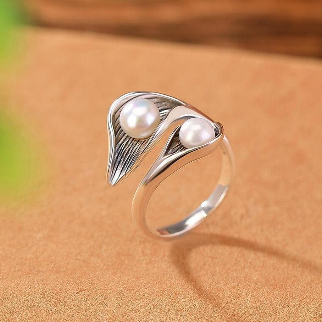 Vintage-Ring in Gold und Weissgold mit Margeriten