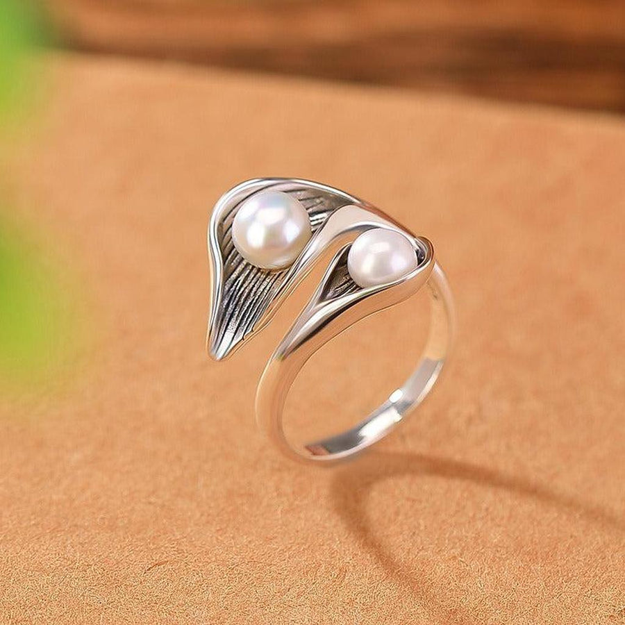 Vintage-Ring in Gold und Weissgold mit Margeriten