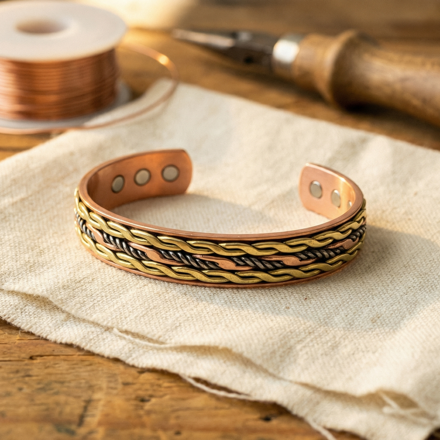 Kupferarmband Gewebe