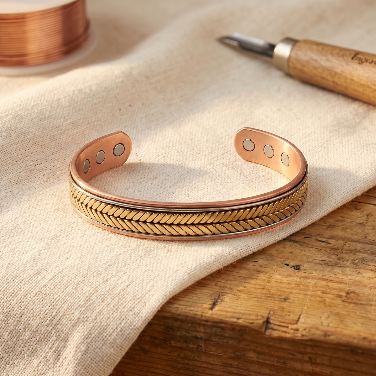 Kupferarmband Ernte