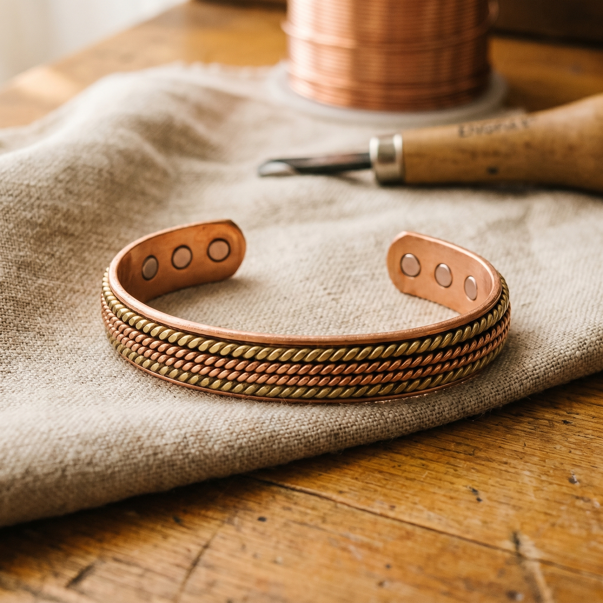 Kupferarmband Schmiede
